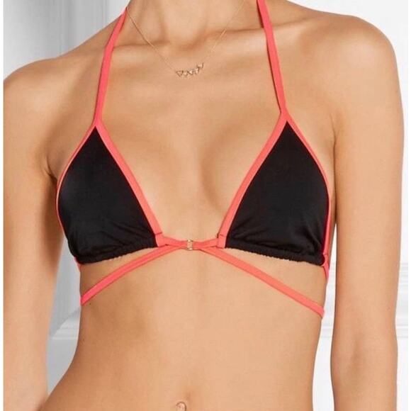 L'Agent Agent Provocateur Cari Bikini top in Black and Melon - L - Picture 1 of 5